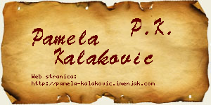 Pamela Kalaković vizit kartica